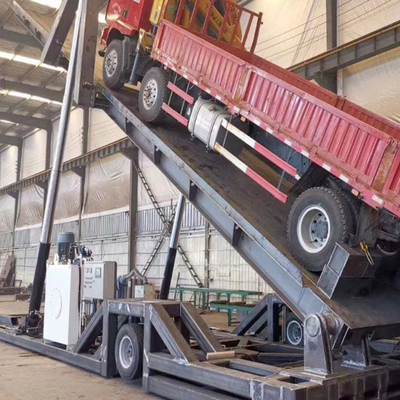 ISO9001 1T-100T Hydraulic Truck Unloading Platform with Side and Backward Flip